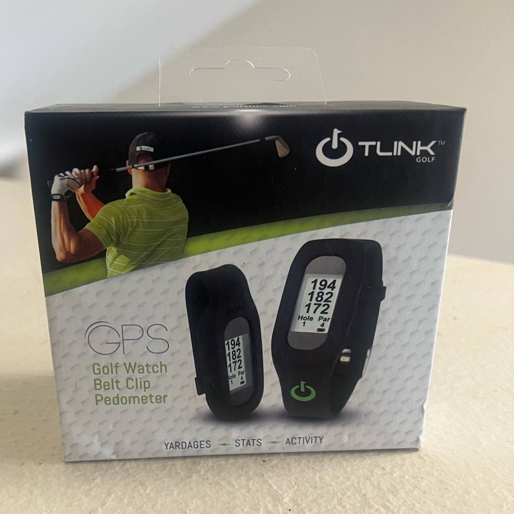Link Black GPS Golf Watch with Belt Clip
